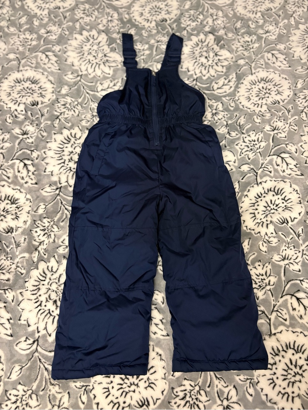 Girls 3 T Puffer Overalls Made By Pink platinum Navy Blue Excellent Condition